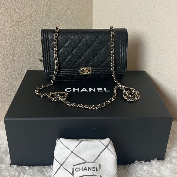 Chanel Wallet on Chain Caviar Le Boy - Picture 1 of 9